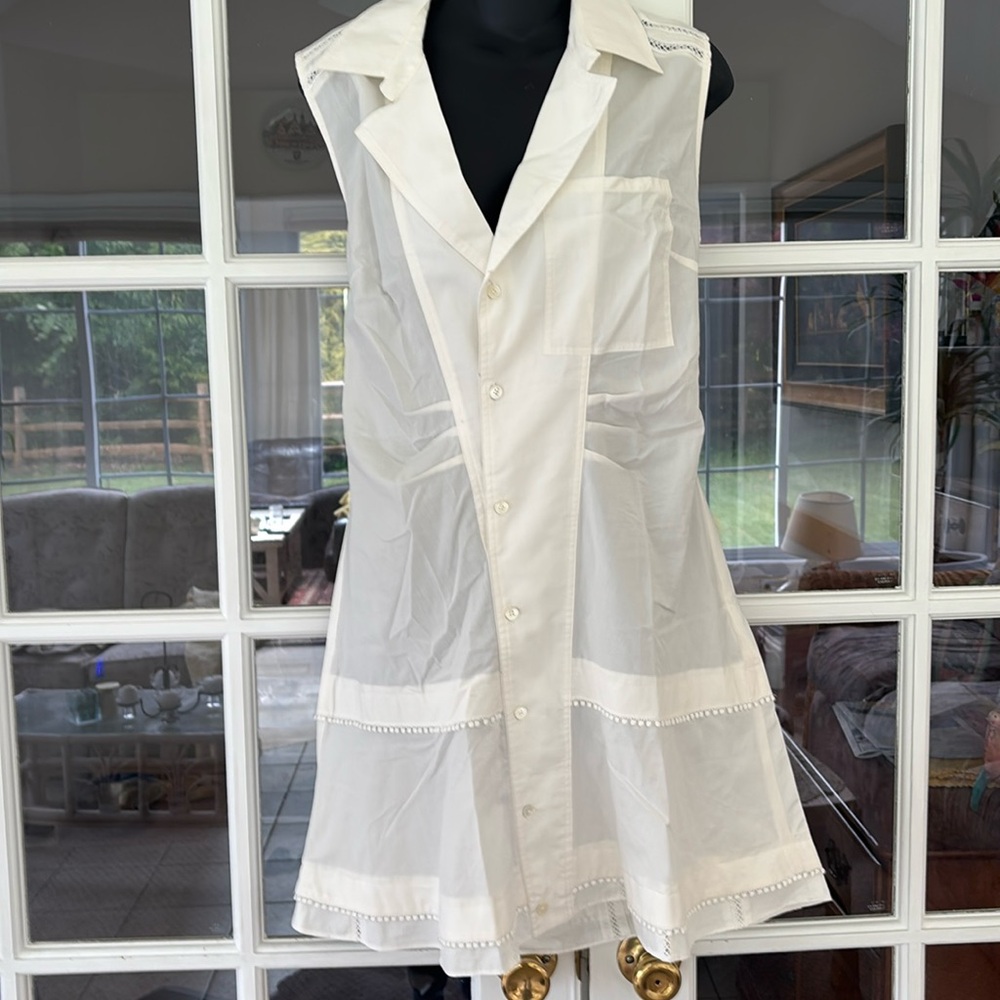 Derek Lam 12 Crosby Satina Sleeveless Button Front Shirt Dress NWT Size 8 US